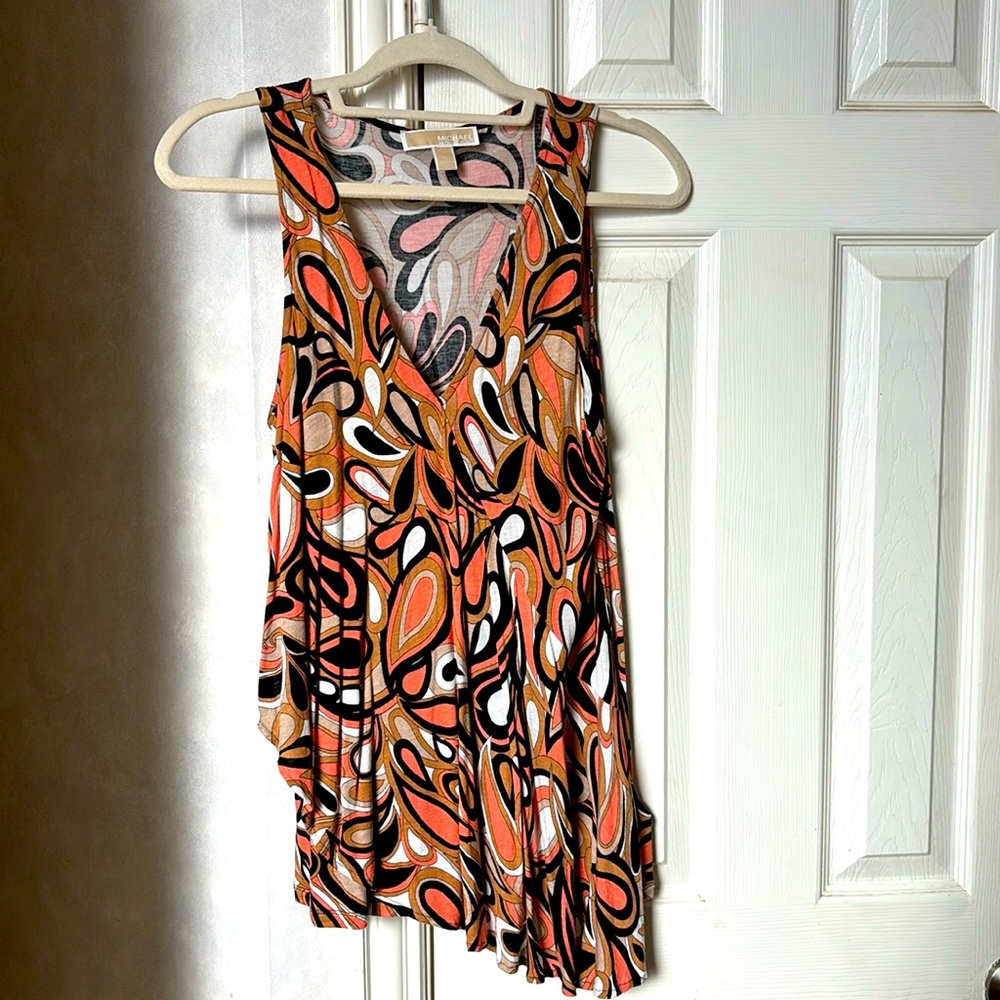 Michael Kors asymmetrical faux wrap top